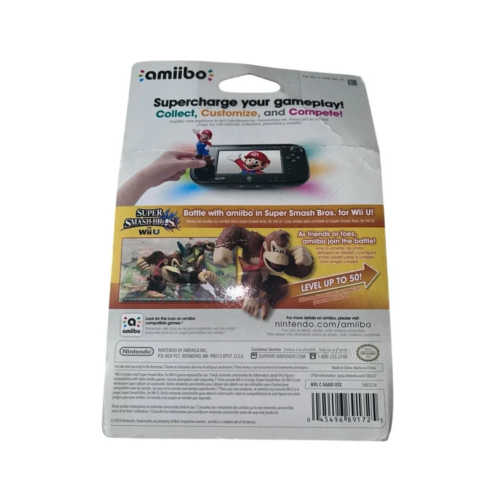 Nintendo Amiibo Donkey Kong Figure For Super Smash Bros Game On Wii U